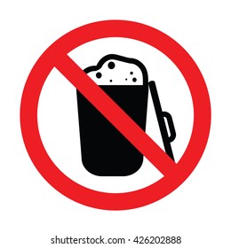 Prohibiting sign fo garbage. No garbage sign. Vector illustration