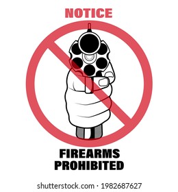 Prohibiting weapon icon vector illustration