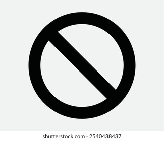 Prohibition Ban Cannot Deny Restricted No Do Not Allowed Banned Prohibited Round Circle Icon Road Traffic Sign Line Outline Black White Vector Shape