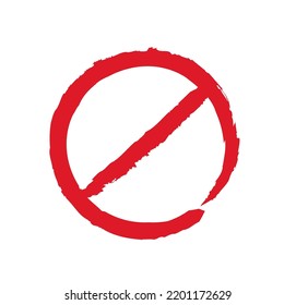 Icono de prohibición. ilustración vectorial 