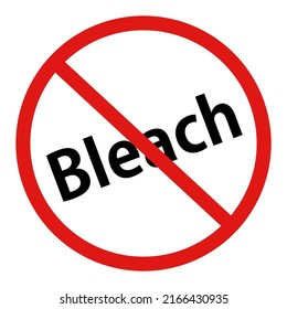 Prohibition of bleaching. Washing warning. Vector.