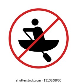 Prohibition boat zone sign
