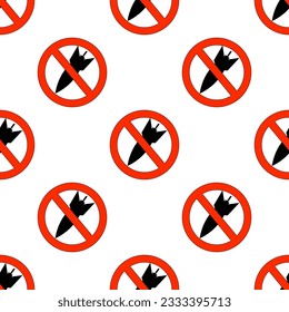 prohibition bomb sign, seamless pattern, vector illustration