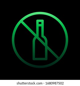 prohibition of champagne nolan icon. Simple thin line, outline vector of Ban icons for ui and ux, website or mobile application