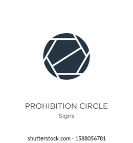 Prohibition circle icon vector. Trendy flat prohibition circle icon from signs collection isolated on white background. Vector illustration can be used for web and mobile graphic design, logo, eps10