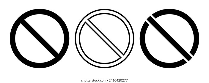 prohibition circle for various regulations