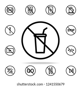 prohibition of coffee icon. Ban icons universal set for web and mobile