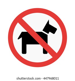 Prohibition dog sign vector illustration