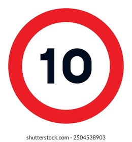 Prohibition of driving at a higher speed, in kilometers per hour, than the one indicated on the sign.