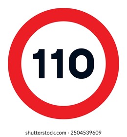 Prohibition of driving at a higher speed, in kilometers per hour, than the one indicated on the sign.