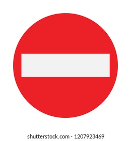 a prohibition for enter, vector icon, glyph design, common public sign