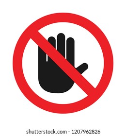 a prohibition for enter, vector icon, glyph design, common public sign