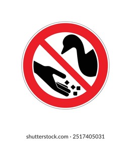 prohibition, feeding geese, ducks, wild geese, symbols.