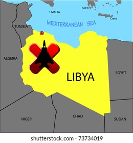 Prohibition of flights of planes over Libya