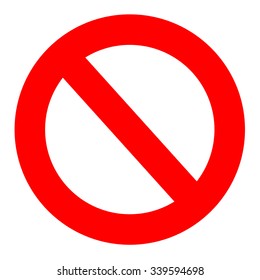 Prohibition, forbidden, no sign vector.