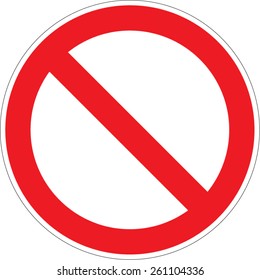 Prohibition / forbidden sign. Vector illustrations