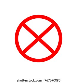 Prohibition / forbidden sign. Vector illustrations