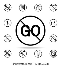 prohibition of forward icon. Ban icons universal set for web and mobile