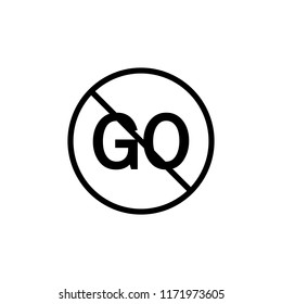 prohibition of forward icon. Element of prohibition sign for mobile concept and web apps icon. Thin line icon for website design and development, app development. Premium icon