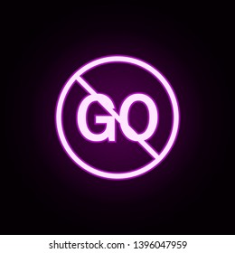 prohibition of forward neon icon. Elements of ban set. Simple icon for websites, web design, mobile app, info graphics