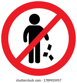 Verbot der Abfallbeseitigung, Vektorsymbol