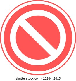 Prohibition icon, prohibition button, forbidden icon, ban icon