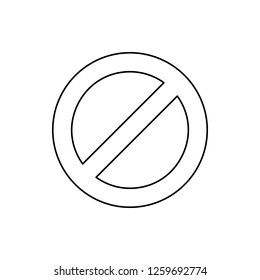 prohibition icon. Element of web for mobile concept and web apps icon. Thin line icon for website design and development, app development