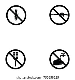 prohibition icon set
