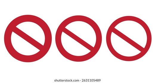 Prohibition icon – universal no entry symbol