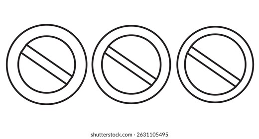 Prohibition icon – universal no entry symbol