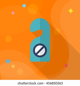 Prohibition icon, Vector flat long shadow design. Transport concept.