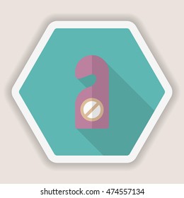 Prohibition icon, Vector flat long shadow design. Transport concept.