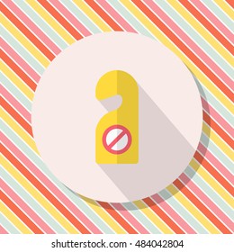 Prohibition icon, Vector flat long shadow design. Transport concept.