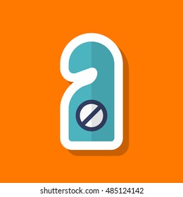 Prohibition icon, Vector flat long shadow design. Transport concept.