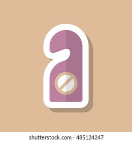 Prohibition icon, Vector flat long shadow design. Transport concept.