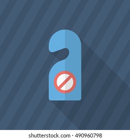 Prohibition icon, Vector flat long shadow design. Transport concept.