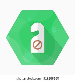 Prohibition icon, Vector flat long shadow design. Transport concept.