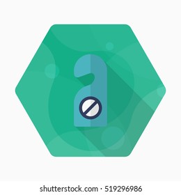 Prohibition icon, Vector flat long shadow design. Transport concept.