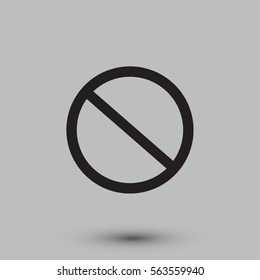 Prohibition icon. Vector illustration.