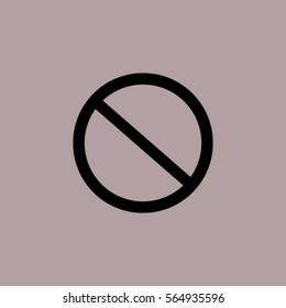 Prohibition icon. Vector illustration.
