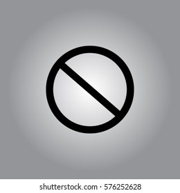 Prohibition icon. Vector illustration.