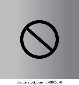 Prohibition icon. Vector illustration.