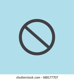 Prohibition icon. Vector illustration