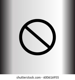 Prohibition icon. Vector illustration.