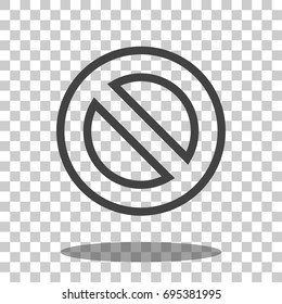 prohibition icon vector isolated