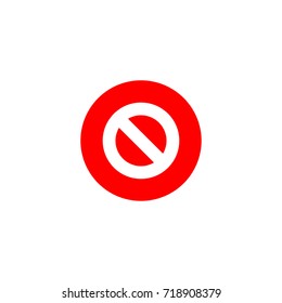 prohibition icon vector isolated