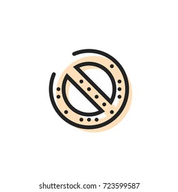 prohibition icon vector isolated