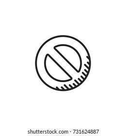 prohibition icon vector isolated