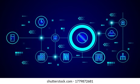 prohibition icon. From web set