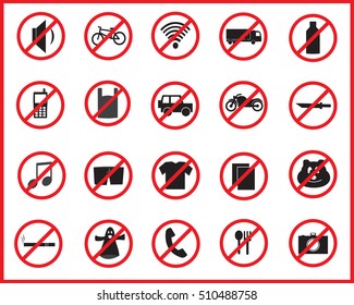 prohibition icons